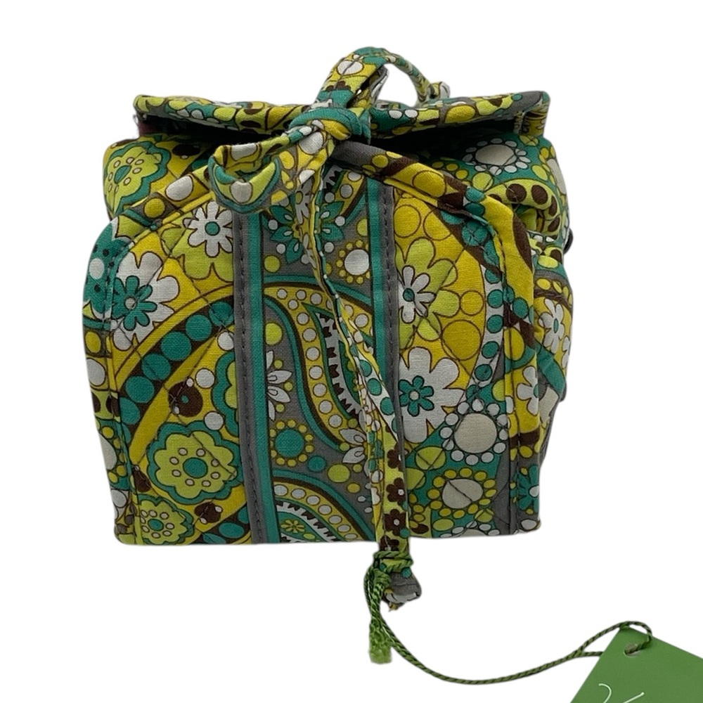Vera Bradley All Wrapped Up Jewelry Roll in Retired Lemon Parfait Pattern